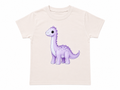 Brachiosaur Dinozaur Short Sleeve T-shirt Toddlers 2-4 years Peach Pink